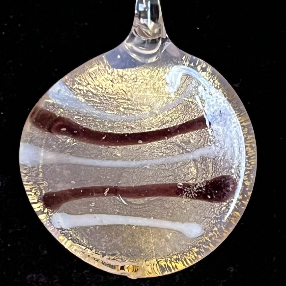 Lampwork & Dichroic Art Glass Pendant